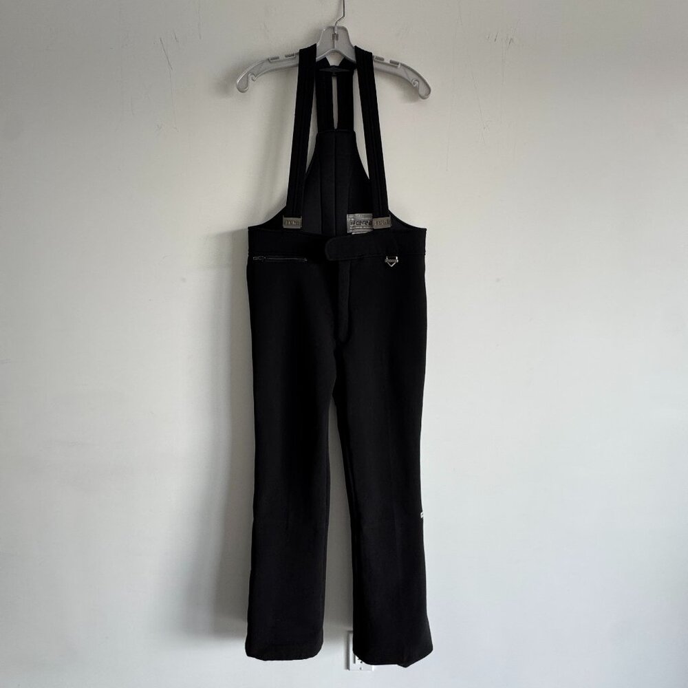 Fera Men's Suspender Ski Pants Black Wool Blend Swiss Fabric, Size 34L